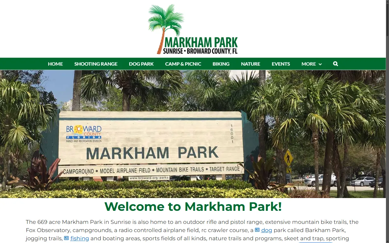 Markham Park homepage