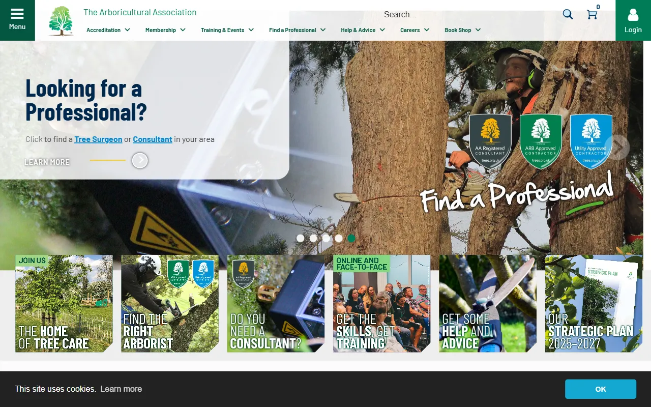 The Arboricultural Association homepage