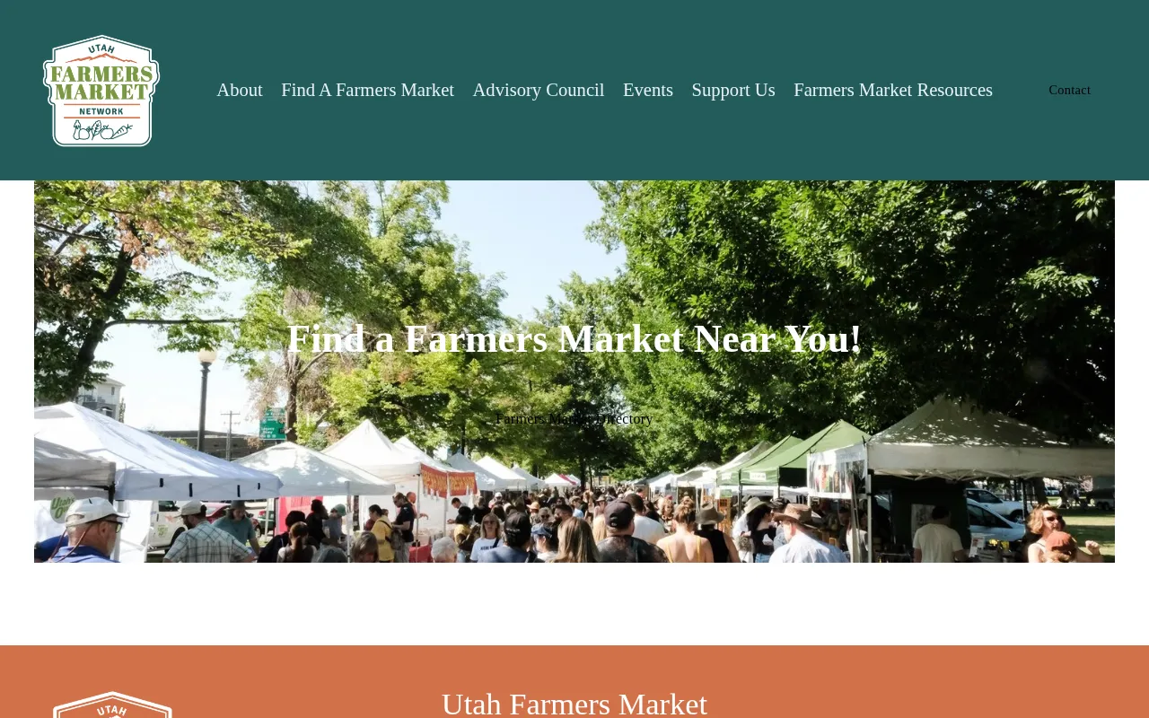 Utah Farmers Market Network homepage